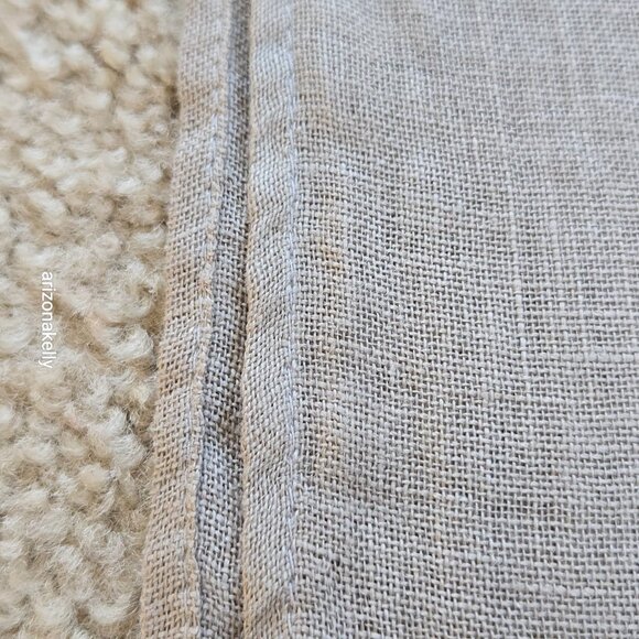 Bella Notte Hemmed Linen Scarf Tan - Picture 7 of 10